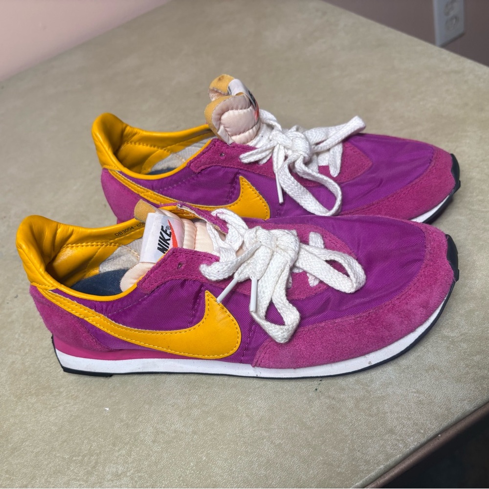 Nike Fuchsia and Gold Sneakers